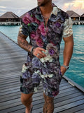 Luna Floral Shirt Shorts Casual Men's Wear