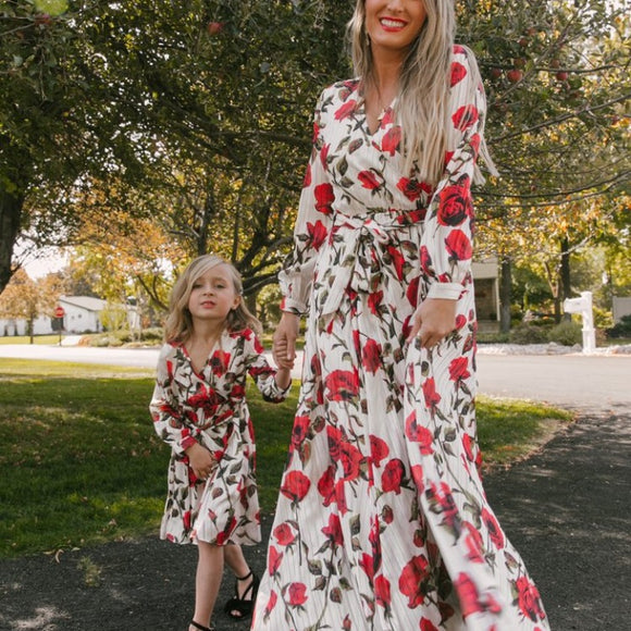 Luna Floral Print Dress for Mother and Daughter