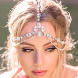 Luna Glow Multi-Layer Rhinestone Forehead Chain