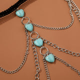 Luna Boho Love Turquoise Tassel Leg Chain