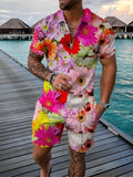 Luna Floral Shirt Shorts Casual Men's Wear