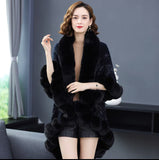 Luna Faux Fur Shawl Cape