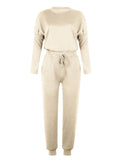 Luna Loose Solid Colour Long Sleeve Jumper Pants Set