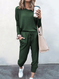 Luna Loose Solid Colour Long Sleeve Jumper Pants Set