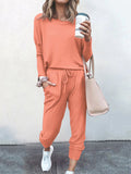 Luna Loose Solid Colour Long Sleeve Jumper Pants Set