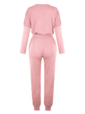 Luna Loose Solid Colour Long Sleeve Jumper Pants Set