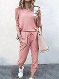 Luna Loose Solid Colour Long Sleeve Jumper Pants Set