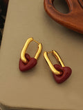 Luna Burgundy Love Necklace and Earrings