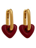 Luna Burgundy Love Necklace and Earrings