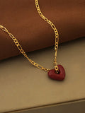 Luna Burgundy Love Necklace and Earrings