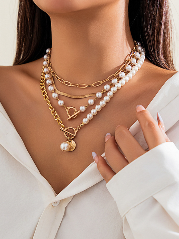 Luna Baroque Shaped Pearl Necklace