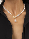 Luna Baroque Shaped Pearl Necklace