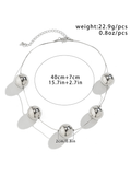 Luna Round Collarbone Chain Geometric Beaded Necklace