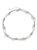 Luna Round Collarbone Chain Geometric Beaded Necklace