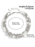 Luna Round Collarbone Chain Geometric Beaded Necklace