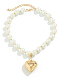 Luna Round Collarbone Chain Geometric Beaded Necklace
