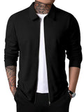 Luna Men's Waffle Zip Lapel Jacket