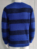 Luna Men's Striped Long Sleeve Knitted Sweater