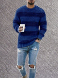 Luna Men's Striped Long Sleeve Knitted Sweater