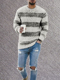 Luna Men's Striped Long Sleeve Knitted Sweater