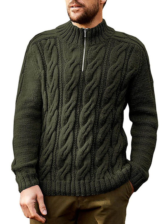 Luna Men's Half Turtleneck Long Sleeve Sweater