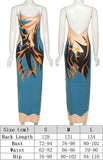 Luna Printed Cutout Slim Fit Maxi Dress