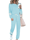 Luna Women's Casual Striped Sleeve Jogger Set