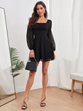 Luna Jacquard Long Sleeve Dress