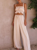 Luna Wide Leg Pants Top Set