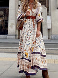 Luna Printed Bohemian Maxi Dress