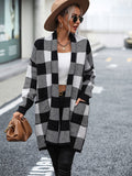 Luna Women's Loose Plaid Coat