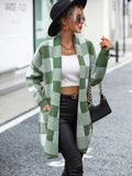 Luna Women's Loose Plaid Coat