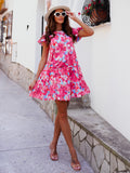 Luna Trumpet Sleeve Floral Dress