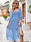 Luna Square Neck Long Sleeve Maxi Dress