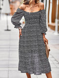 Luna Square Neck Long Sleeve Maxi Dress