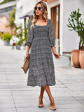 Luna Square Neck Long Sleeve Maxi Dress