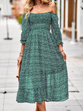 Luna Square Neck Long Sleeve Maxi Dress