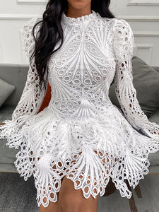 Luna White Lace Hollow Dress