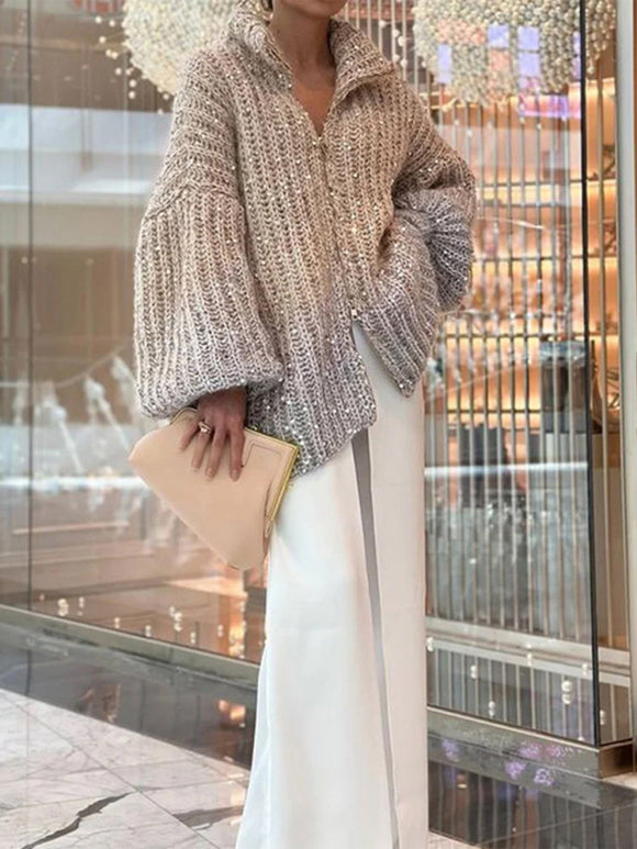 Luna Sequined Cardigan Sweater