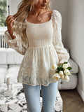 Luna Square Neck Long Sleeve Blouse