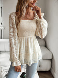 Luna Square Neck Long Sleeve Blouse