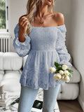 Luna Square Neck Long Sleeve Blouse