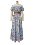 Luna Boat Neck Bohemian Dress