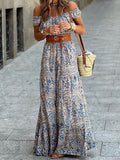 Luna Boat Neck Bohemian Dress