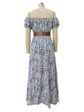 Luna Boat Neck Bohemian Dress