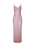 Luna Floral Maxi Suspender Dress