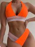 Luna High Waist Colour Block Web Bikini