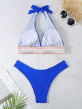 Luna High Waist Colour Block Web Bikini