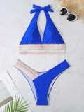 Luna High Waist Colour Block Web Bikini