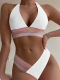 Luna High Waist Colour Block Web Bikini